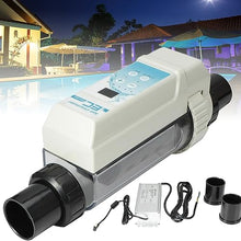 SciAza Salt Chlorinator, Electrolyzer Swimming Pool Salt Chlorinator, 8/12/16/20 G/H Saltwater Pool System, Chlorine Electrolyzer for Swimming Pools, Salt Chlorine Machine,16g/h
