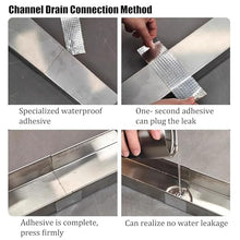 YXEDPBF Slim 39.4Inch Rainwater Drainage Channel with Stainless Steel Grates Ideal for Concrete Patios Yards Walkways and Gardens8pcs Set
