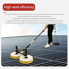 Solar Panel Cleaning Brush Extendable Rod Water Hose Fed Brush Tall Windows Cleaning Brush Telescoping Spray Brush for Cleaning Solar Panel, Roof, Pool, RV,3.5m(11.5ft)