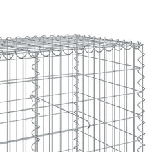 KKgypkn Gabion Basket with Cover 374"x39.4"x39.4" Galvanized Iron