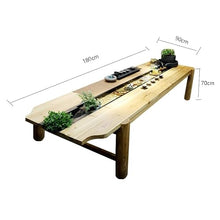 Chinese Kung Fu Office Water Flow Fish Farming Tea Table Room Kung Fu