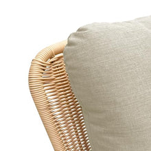 Spollowe Wicker Rocking Chair with Cushion, Beige Indoor Outdoor Patio