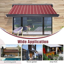 vhdurike Electric Patio Retractable Awning, Outdoor Window Sun Shade Shelter with Light, Remote Control, Patio Canopy Sunsetter Awnings for Deck, Backyard, Garden, Balcony,2 * 1.5m
