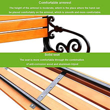 GVBNOTT Outdoor Garden Bench,Outdoor Bench Patio Bench, Front Porch Furniture, Park Outdoor Benches, Square Chairs Patio Seating Area Benches, Garden Seat Garden Wooden Row Ch，1.5m