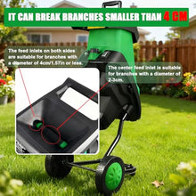 Sushangmao 2400w Electric Wood Chipper,Garden Shredderand,with 50l Collection Bag and 2 Sets of Manganese Steel Blades,Crush Up to 1.57 Inches,Anti-Jam Design,for Garden Debris and Branches