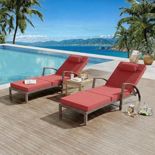 TrailBlaze 2-Piece Rattan Patio Chaise Lounge Set - 5-Position Adjustable Folding Recliner Chairs with Cushions & Pillows - Perfect for Poolside, Backyard, Deck, Porch