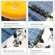 guoyjmm Solar Cleaning Brush, Electric Solar Photovoltaic Panel Cleaning, 70cm Rotating Double Brush Head, Water Powered Pole Kit, Solar Panel Cleaning Telescopic Rod, Outdoor Washing Device Tool,8M