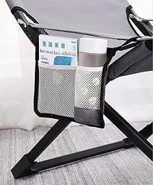 Reclining Chair Folding Zero Gravity Lounge Chair Oversize Deck Chairs For Garden Outdoor Patio Sun Loungers Bed Recliner With Head Pillow Loading Up To 200Kg Black Strips