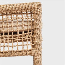 Pemberly Row Outdoor Bar Stool, 31" Seat Height, Olefin & Aluminum, Natural Brown Finish, Chic Woven Design, Fade-Resistant, Ideal for Patio, Deck, or Outdoor Spaces