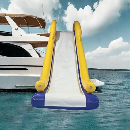 YEYUBIW Inflatable Yacht Floating Water Slide Summer Use Water Park Float Sports Lake Water Amusement Park Equipment,22.9Ft/7M,White