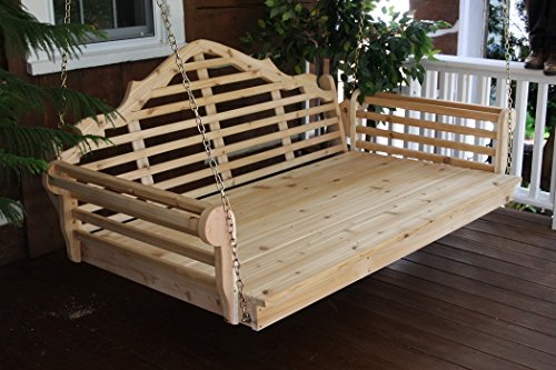 A & L Furniture Marlboro Swing Bed, Natural Stain