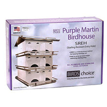 Birds Choice Premium Aluminum Purple Martin House – 16 Room, 4 Floor Birdhouse with Starling Resistant Entrance Holes, Ventilated Roof & Easy Cleaning, Unassembled