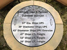 Higley Fire Pit Heat Deflector Cover & Frame,Silver 39 Cover with 25inch Double Frame