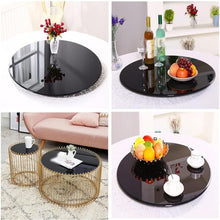 Round Glass Table Top, Black, Glass Table Top, Tempered Glass Cover Sheet, Round Glass Dining Table Top, Clear Circular Dining Table Top, Tempered Flat Edge Polish Glass Table Top ( Size : 100CM(40INC