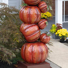 Zaer Ltd. Large Metal Halloween Archway Arbor (Happy Harvest Stacked Pumpkins Metal Arbor)