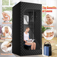 Piefeak Home Portable Steam Sauna Tent with Remote Control, Adjustable Heat Levels & Folding Chair - Personal Wellness Spa for Relaxation & Detox (71x 31.5X 31.5 Brown)
