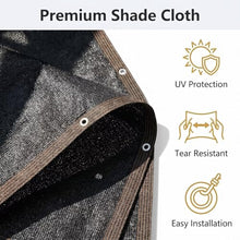 LCPEHGF 90% Black Shade Cloth- 32 x 42 FT Sunblock Garden Shade Cloth, Sun Shade Mesh Tarp with Reinforced Grommets for Greenhouse, Garden, Patio, Backyard, Plants, Pergola, Chicken Coop
