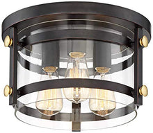 Eagleton 13 1/2" Wide Oil-Rubbed Bronze LED 3-Light Ceiling Fixture