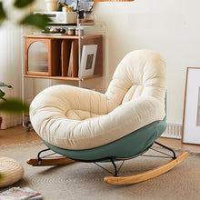 AYHARYLH Rocking Chair Nursery, Indoor Modern Glider Rocking Chair Metal Rocking Chairs with High Back, Adjustable Rocking Chair,for Front Porch, Living Room, Patio, Garden, Yard