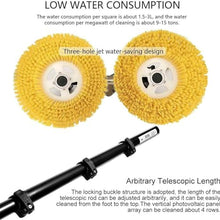 ddingsmafosee Solar Cleaning Brush,Telescopic Pole with Water Connection,with 5pcs Gloves,40mm Alloy Telescopic Rod,Adjustable Length,Suitable for Home & Commercial Use,Save Time & Energy,A