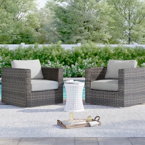 Seeheool Comfort-Ready Fully Assembled Patio Chair with Plush Cushions – Ideal for Outdoor Relaxation