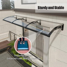Outdoor Door Awning Shelter UV, Snow & Water Resistant Polycarbonate Canopy for Front Door, Back Porch, Patio Sizes 60-150 cm, 60 * 180 cm