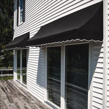 Awntech 7' Nantucket (88.5"-31"-24") Curved Slope Fixed Awning, Black