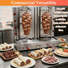 WYDDDARY Commercial Gas Shawarma Grill Machine 2800Pa 2-Station Auto-rotate