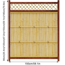DECORN Wood Garden Fence Privacy Fence Screen Outdoor Wooden Landscape Edging Decorative Border for Yard Patio Pathway Courtyard Maintenance, 59.1""L,B-70.9""H