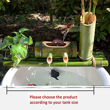 Relaxing Tabletop Waterfall Fountain, Handcrafted Bamboo Water Fountain with Water Wheel, Natural Bamboo Decor for Indoor and Outdoor Garden Fountain,45cm