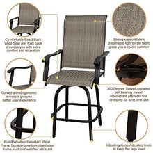 On Shine 5 PCS Outdoor Furniture Patio Swivel Bar Set Height Patio Bistro Set,4 Bar Stools and 1 Table,Patio Furniture Sets Suitable for Yard,Backyard and Garden