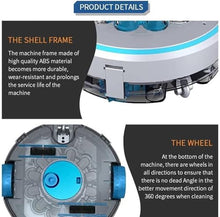 KANGJIEM Cordless Robotic Pool Cleaner, Smart Automatic Robotic Pool Cleaner, Rechargeable Battery, Easy to Clean Filter Cartridges, for Above-Ground