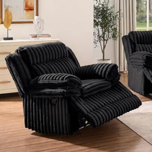 Roundhill Furniture Ardello Manual Recliner with Wide-Wale Corduroy Upholstery, Black