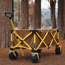 IRYZE Outdoor Utility Wagon Foldable Outdoor Utility Cart Foldable Wagon Cart Camp Shopping Picnic Luggage Trolley Mountain Pulley Pull-Cart Grocery Cart