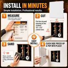 Morvat Spring Access Panel 12x12 Inch for Ceiling & Drywall, Heavy-Duty Durable ABS Plastic & Easy Install Access Box, Wall Hole Cover Plate for Plumbing & Electrical Cables & Wiring, White, 20 Pack