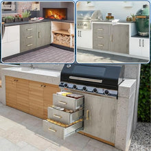 Outdoor Kitchen Door Drawer Combo with Drawers, Stainless Steel Cabinets