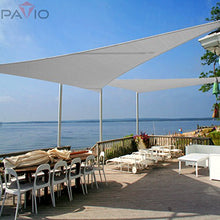 Patio Paradise 28' x 36' x 45.6' Triangle Super Ring Sun Shade Sail Light Gray, Large Shade Canopy Outdoor Heavy Duty Strengthen UV Block Fabric A-Ring Metal Spring Reinforcement - Customized