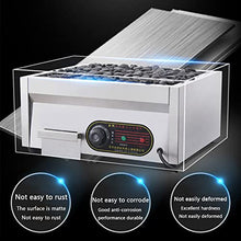 MNSRRN Electric Tropical Glass Shielding Hot Dog Machine, Commercial Stainless Steel Sausage Electric Hot Lava Stone Multi-Function Grilling Hot Dog Sausage Barbecue Machine