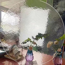SVBVRFEEW Round Glass Table Top Water Wave Tempered Glass 1/3" Thick Glass Surface for Coffee Dining Table Round Table Top 16in 20in 24in 28in(90cm/35.4in)