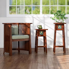 Stickley 125th Anniversary Floral Tile 24-Inch Plant Stand / Drink Table