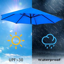 MXJCKSOQ Beige Replacement Parasol Canopy 2.0m/3.0m/3.5m - Waterproof Breathable 6-Rib Umbrella Fabric for Sunshade & Patio Umbrella - Canopy Material,Blue-3.5m/6-Ribs