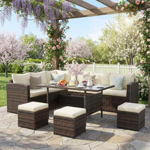 Wisteria Lane 7 Piece Patio Furniture Set, Patio Sectional for All Weather