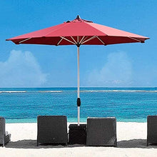 GAORUIFENG Patio Parasol Portable Outdoor Protective Sunshade Outdoor Market Terrace Garden Lawn Table Sunshade Iron UV Protection 210531(Color:Winred) (Offwhite)