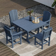 Wildridge® Heritage 44”x44” Dining Table Set, Patriot Blue - Outdoor All-Weather Poly Dining Furniture for Patio, Porch, Deck