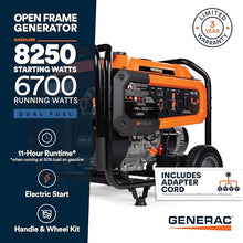 Generac 8,250 Starting Watt Dual Fuel Portable Gas Generator Electric Start