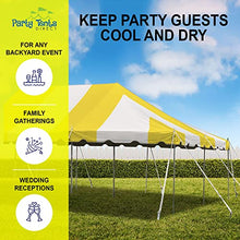 Party Tents Direct 20' x 40' Weekender Pole Canopy, Yellow & White Top