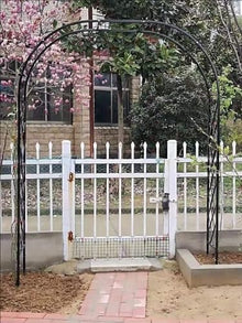 GFSGHZZ Galvanized Metal Rose Trellis Arch - Sturdy Freestanding Garden Archway for Climbing Plantsideal for Rose Bushes and Vinesoutdoor Det,Black-W240Xh230Cm