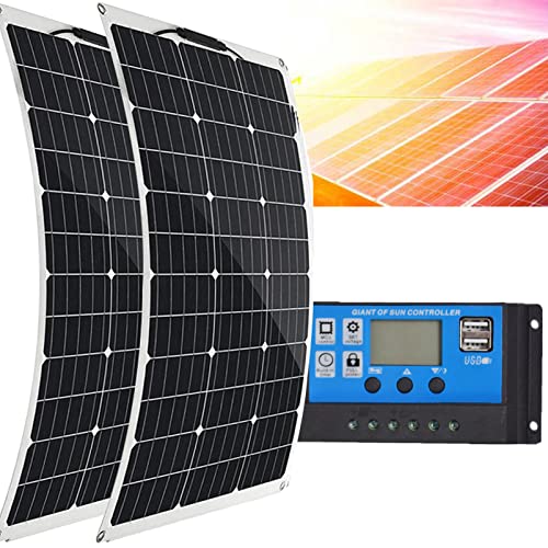 RENJJPBO 80 Watt 20 Volt Monocrystalline Solar Panel Module Off Grid PV Power for RV Boat Shed Farm Home House Rooftop Residential Commercial House