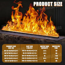 AUTUMFLATGAO 3D Water Vapor Fireplace, Realistic Atomized Flame Atomized Fireplace with 9 Adjustable Flame Colors, Stainless Steel, Automatic Water Filling, App/Touch/Remote Control 80cm
