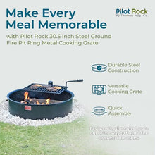 Pilot Rock Fire Pit Ring & Grate - Heavy Duty - 30 in, 3-Pack - Alloy Steel